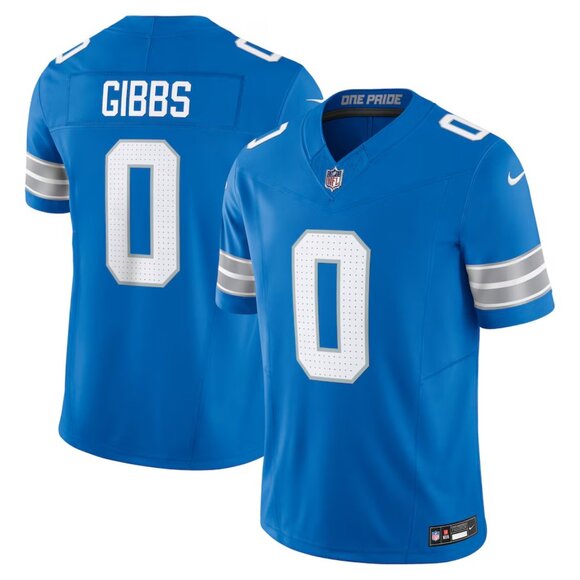 Mens Youths Kids Womens Jahmyr Gibbs Blue Vapor Stitched Jersey